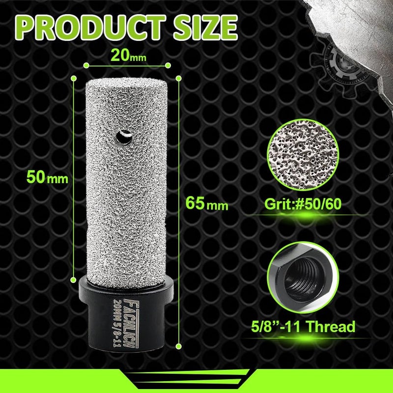 FACHLICH 20mm Diamond Milling Bits for Porcelain Ceramic Marble Granite Existing Holes Enlarging Shaping - Image 2